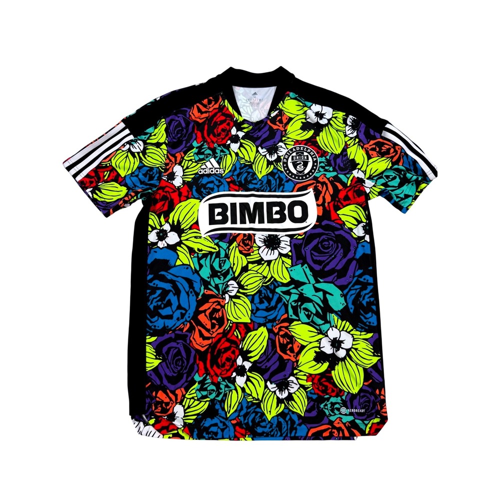 Adidas Philadelphia Union Jersey Mens Medium Multicolor Excellent Floral Rose